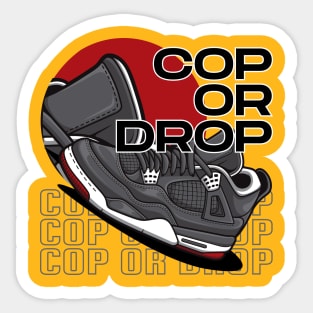 AJ 4 Retro Bred Shoes Art Sticker